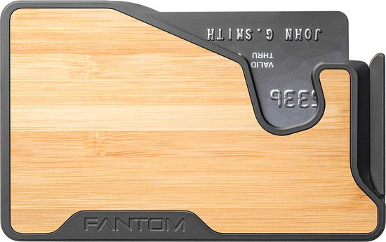 Fantom Wallet - FANTOM M - 8-13cc - RFID wallet - MagSafe compatibel - unisex - bamboo