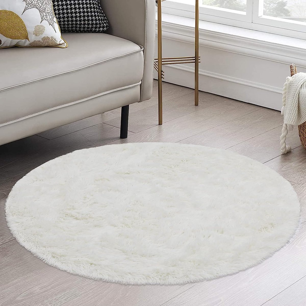 Tapis De Décoration Rond Tapis De Zone Lavables Duveteux Grands