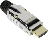 LogiLink CHP001 Adaptateur HDMI [1x Extrémité de câble libre - 1x Fiche HDMI] Zwart, Argent
