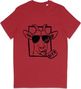 T Shirt Grappige Geit - Heren en Dames T Shirt - Rood - 3XL