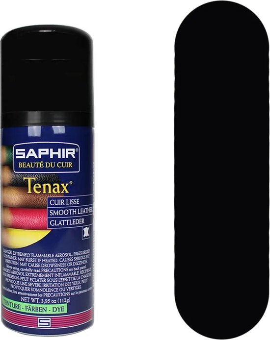 Saphir Tenax spray - leerverf / schoenverf - 01 Zwart - 150ml