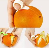 Set van 2 sinaasappelschillers - Fruitschiller - Citrus grapefruit mandarijn citroen sinaasappel schiller - Vinger opener - Schilhulp - Peller - 2 stuks - Wit