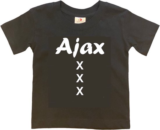 Amsterdam Kinder t-shirt | AJAX XXX | Verjaardagkado | verjaardag kado | grappig | jarig | Amsterdam | Ajax | cadeau | Cadeau | Zwart/wit | Maat 122/128