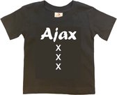 Amsterdam Kinder t-shirt | AJAX XXX | Verjaardagkado | verjaardag kado | grappig | jarig | Amsterdam | Ajax | cadeau | Cadeau | Zwart/wit | Maat 146/152