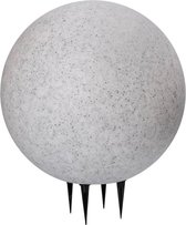 Proventa Graniet steen tuinlamp met sensor ⌀ 35 cm - Automatisch aan/uit - IP65 - Steenlamp