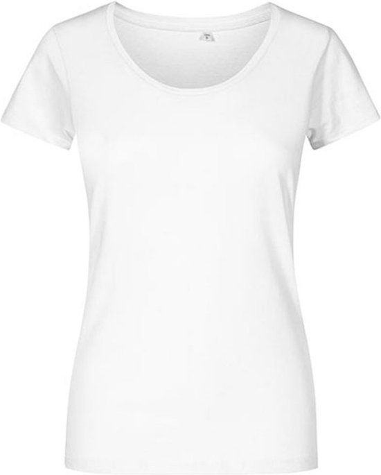 Women's T-shirt met ruime ronde hals White - 3XL