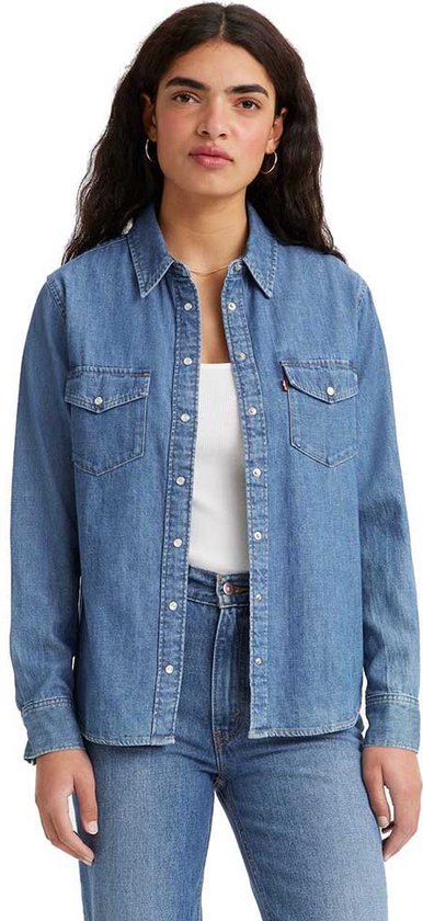 denim overhemd, lange mouwen, kentkraag, vintage look, Modern-Fit, tot 8XL, denim blauw