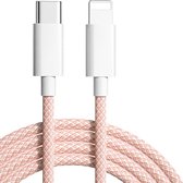 Cabletech - Câble USB C - USB C Vers Thunderbolt - Chargeur Rapide - Tressé - 1M - Rose