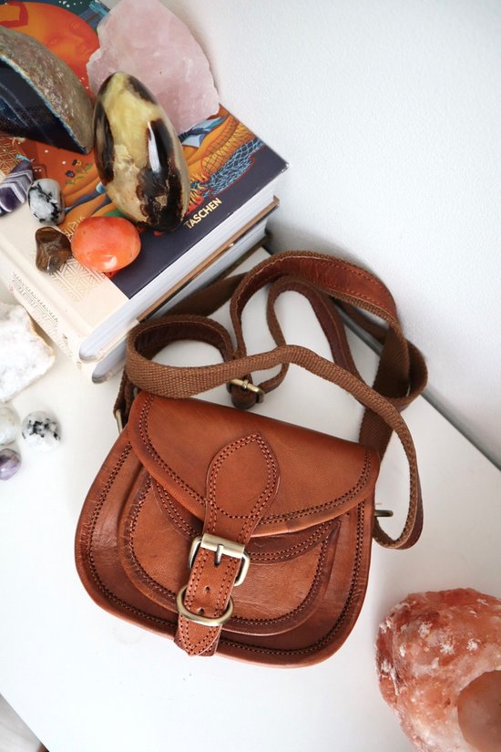 STILORD Mariella Leer Schoudertas Dames Handtas Vintage Kleine Damestas Mini Crossbody Bag Klassieke Avondtas Partytasje Tas voor Dames Echt Leder Kleur:messina - bruin