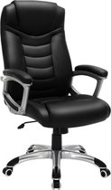 Chaise de bureau ACAZA Luxe Design Manager - Chaise de direction ergonomique - Similicuir - Robuste - Zwart