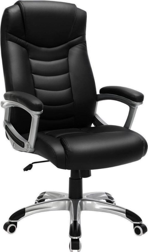 Acaza luxe bureaustoel - ergonomische bureaustoel - bureaustoel van kunstleer...