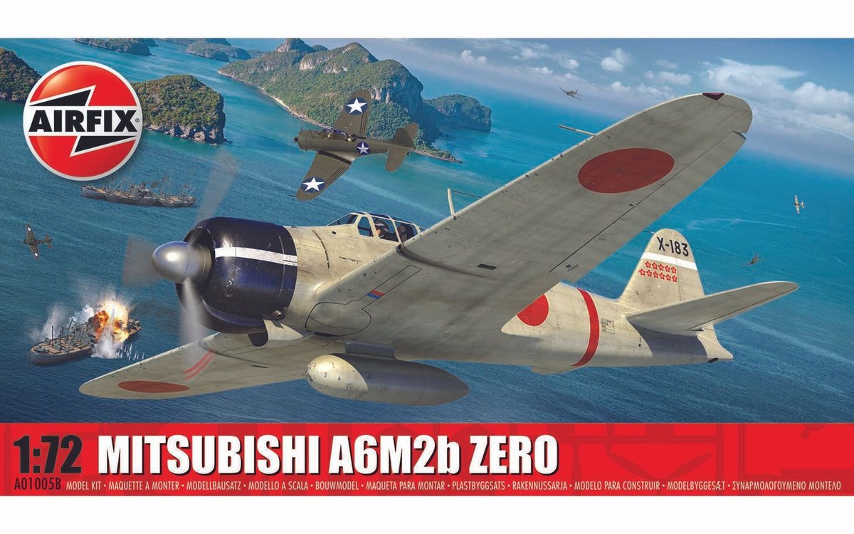 Airfix Modelbouwpakket Auto - 01005B Mitsubishi A6M2B Zero Plastic - 1:72 - Modelbouw