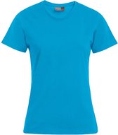 Damesshirt 'Premium T' met ronde hals Turquoise - 3XL