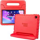HappyCase Housse de Tablette Kinder Convient pour Lenovo Tab M10 Plus Gen 3 (10.6) | Couverture adaptée aux enfants | Couvercle de protection | Couverture pour enfants | avec poignée et support | Rouge