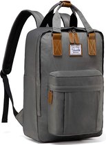 School Backpack Girls Fits 15 Inch Laptop Travel Backpack Water Resistant Daypack with Top Handle for School Work Travel, Dark Gray