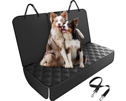 Hondendeken auto achterbank, antislip autostoelhoes hond waterdicht krasbestendig duurzaam voor Isofix hondenbeschermingsdeken auto achterbank met 1 hondenriem voor de meeste vrachtwagens auto's