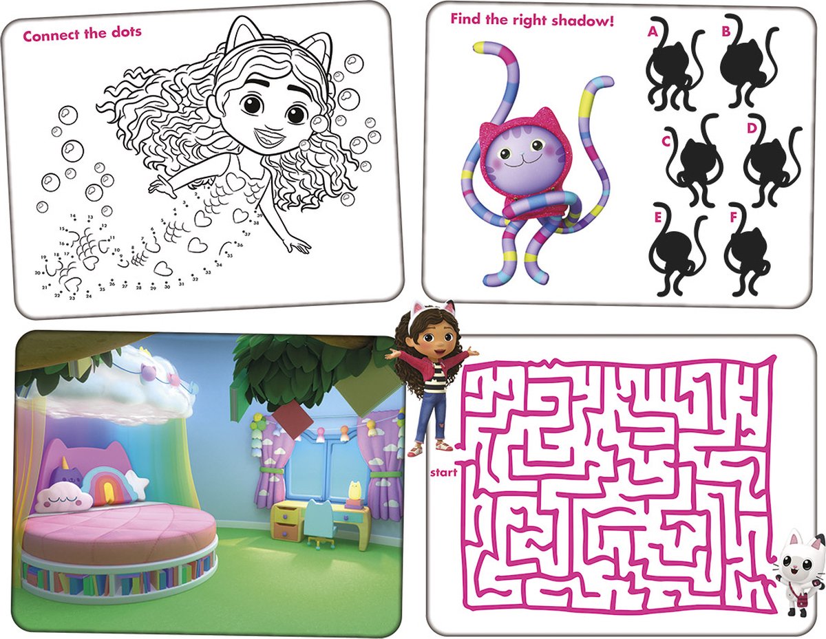 Gabby’s Poppenhuis Totum super stickerset XL 7 vellen incl. luxe stickers en spelletjes - Gabby’s Dollhouse speelgoed meisjes en jongens — afbeelding 7
