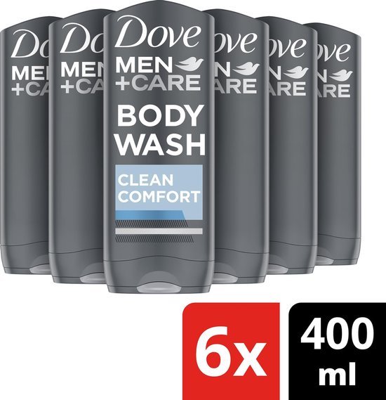Dove Men+Care Clean Comfort - 6 x 400 ml - Douchegel - Voordeelverpakking