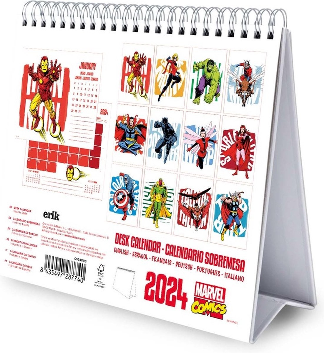 Marvel Comics Desk Kalender 2025