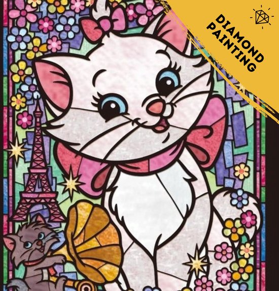 De Hobby Planeet Diamond Painting Disney 30x40cm - Diamond Painting Volwassenen - Diamond Painting Kinderen - Diamond Painting Pakket Volledig - Vierkante steentjes - De Aristokatten