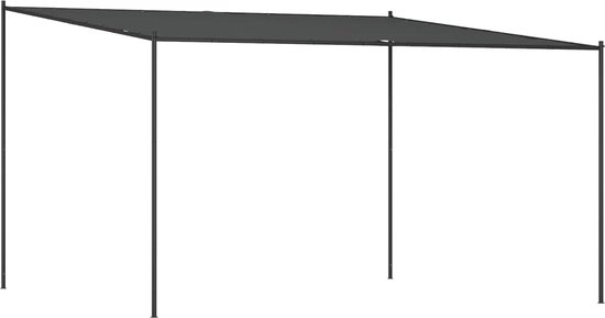 vidaXL - Prieel - 4x4 - m - 180 - g/m² - stof - en - staal - antracietkleurig