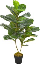 vidaXL - Kunstplant - met - pot - vioolbladplant - 90 - cm - groen