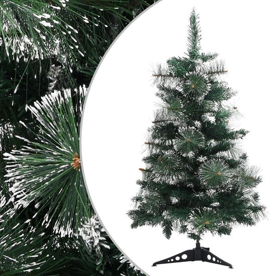 vidaXL-Kunstkerstboom-met-standaard-60-cm-PVC-groen-en-wit