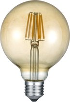 LED Lamp - Filament - Trion Globin - E27 Fitting - 8W - Warm Wit 2700K - Dimbaar - Amber - Glas