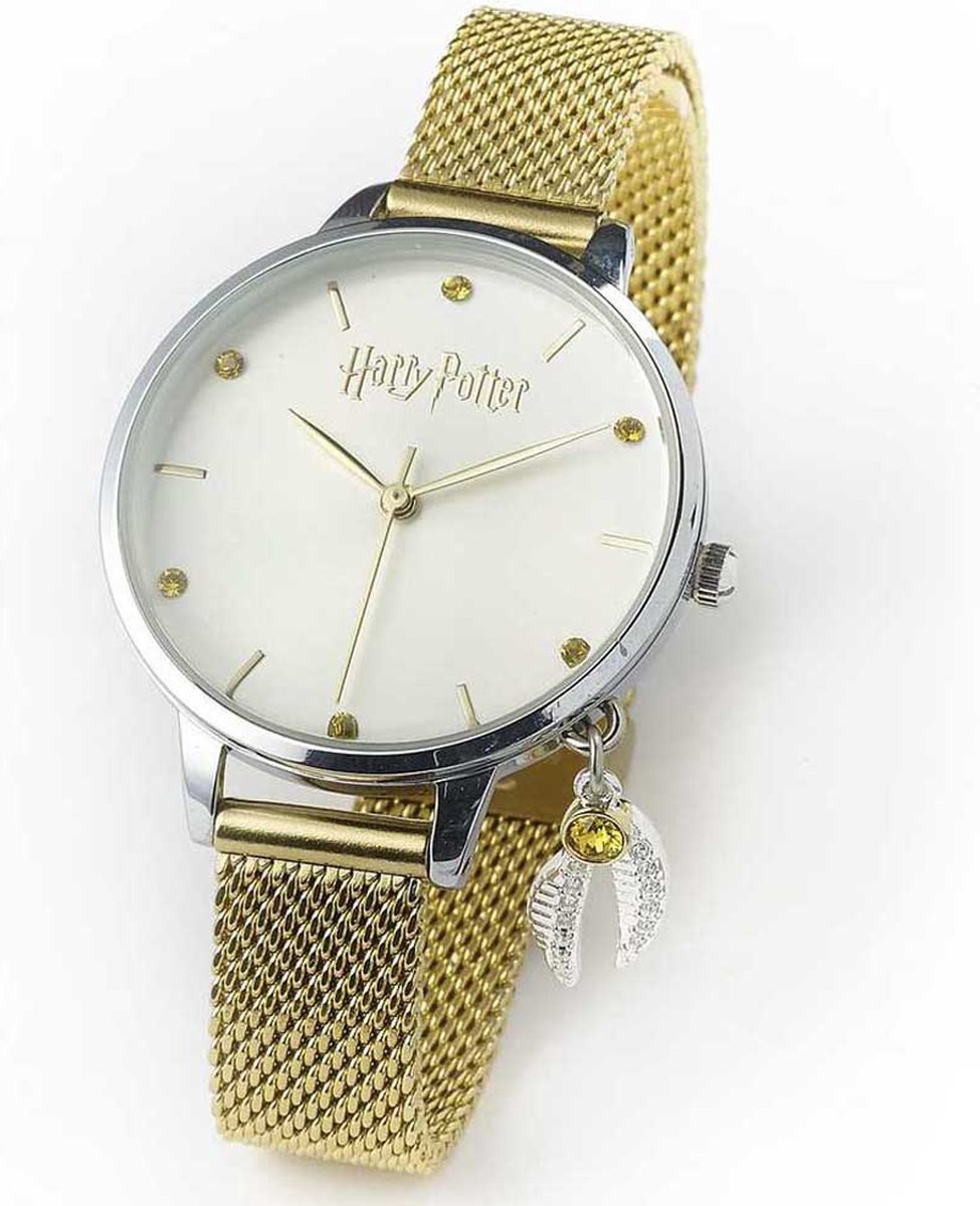 The Carat Shop - Harry Potter Gouden Snitch Bedelhorloge Versierd met Kristallen