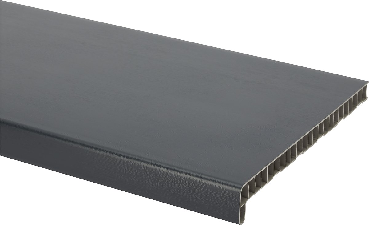 Vensterbank, pvc-kunststof, 30 x 110 cm, grafiet