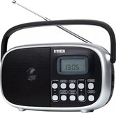 NOVEEN - PR850 Digitale Draagbare Radio - Zeer Gevoelige Ontvanger - 4 Radio banden (FM / MW / SW1 / SW2) - Duidelijk Display met Klok en Alarm - Uitstekende Geluidskwaliteit - Zwart