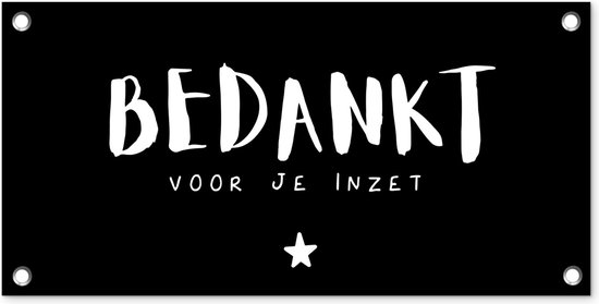 Tuinposter Collega - Bedankt voor je inzet - Spreuken - Quotes - 60x30