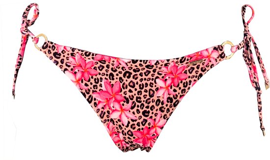 Untouched - Bikini bottom M Leopard Flower - Beachwear - Bikini broekje dames - Bikini dames - Strandkleding