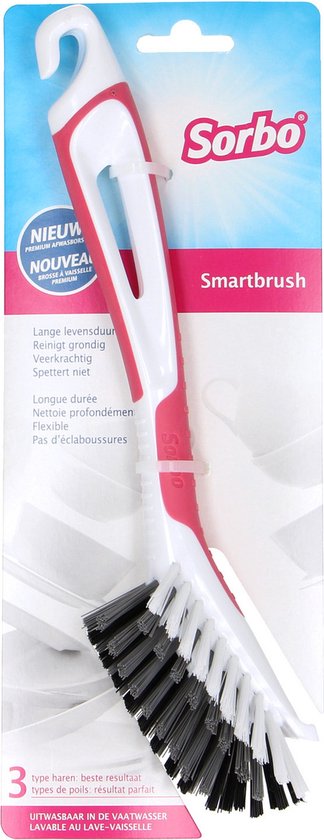 Sorbo Afwasborstel - smartbrush - roze - vezelharen | bol