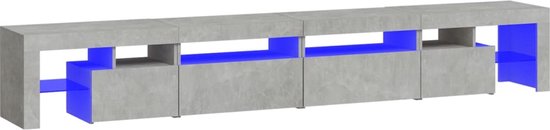 vidaXL-Tv-meubel-met-LED-verlichting-260x36,5x40-cm-betongrijs
