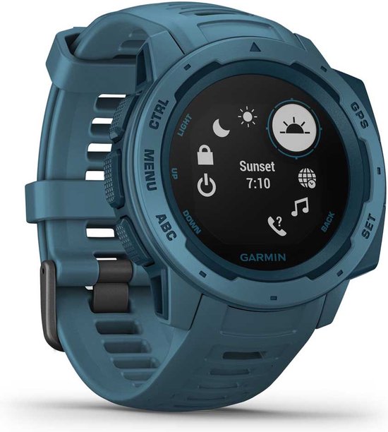 Garmin Instinct - Robuuste multisport smartwatch - Blauw - Garmin