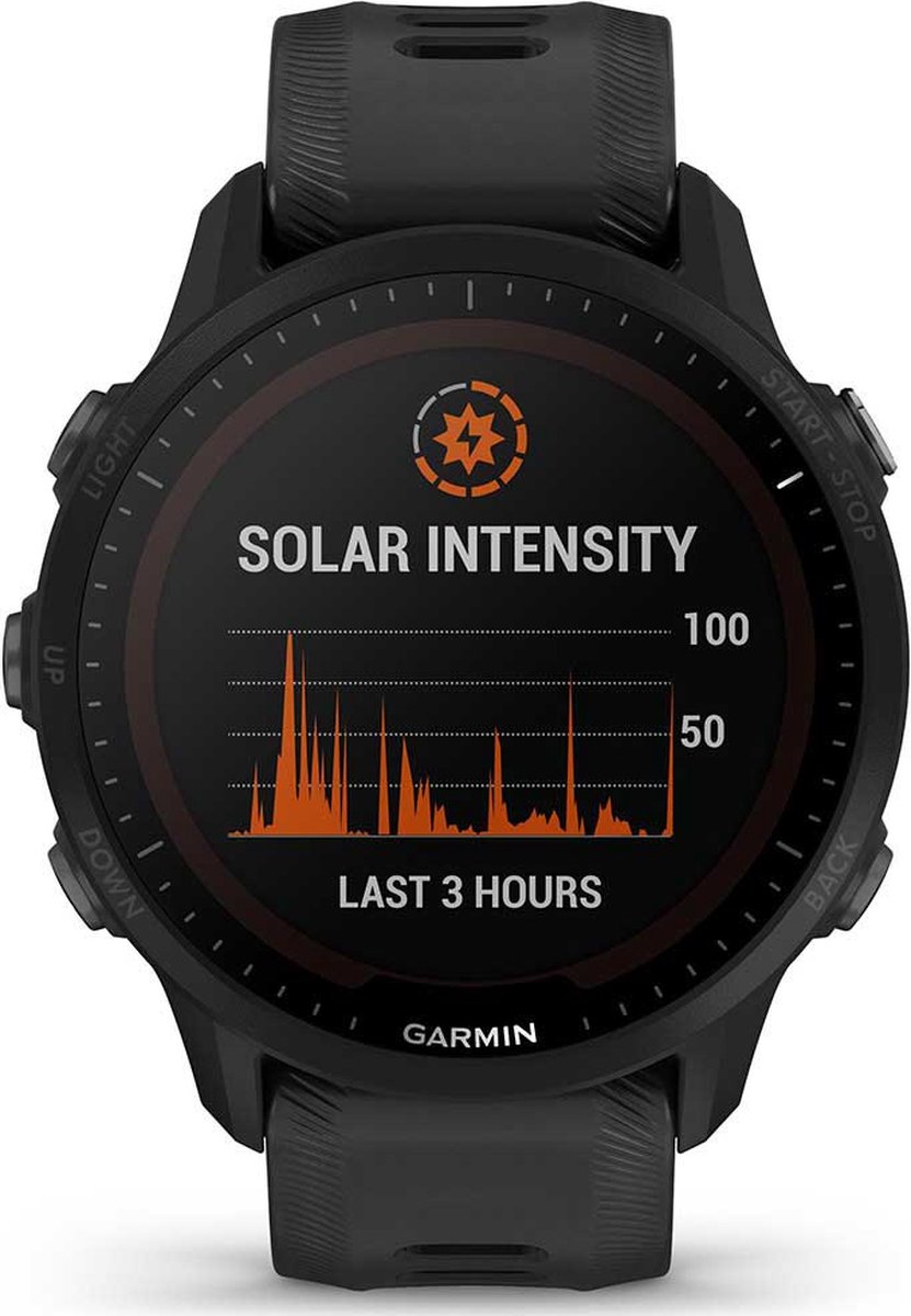 Afbeelding 3 van Garmin Forerunner 955 Solar - Hardloophorloge - Sporthorloge - Met GPS Tracker - Geschikt voor hardlopen - Zwart