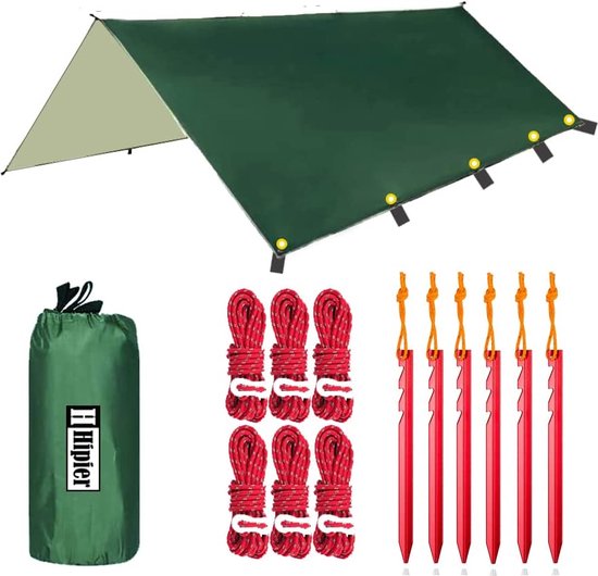 Camping Tent Tarp 3 m x 4 m Tarp voor Hangmat Lichtgewicht