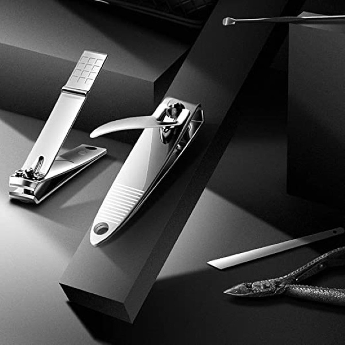 Goedkoopste 19-delige Professionele Manicure Set & Pedicure set met Nagelvijl & Nageltang – Nagelset met Nagelschaartje & Huidverzorging – Manicure Etui - Nagelknipper - behandeling nagels en huid (Zwart