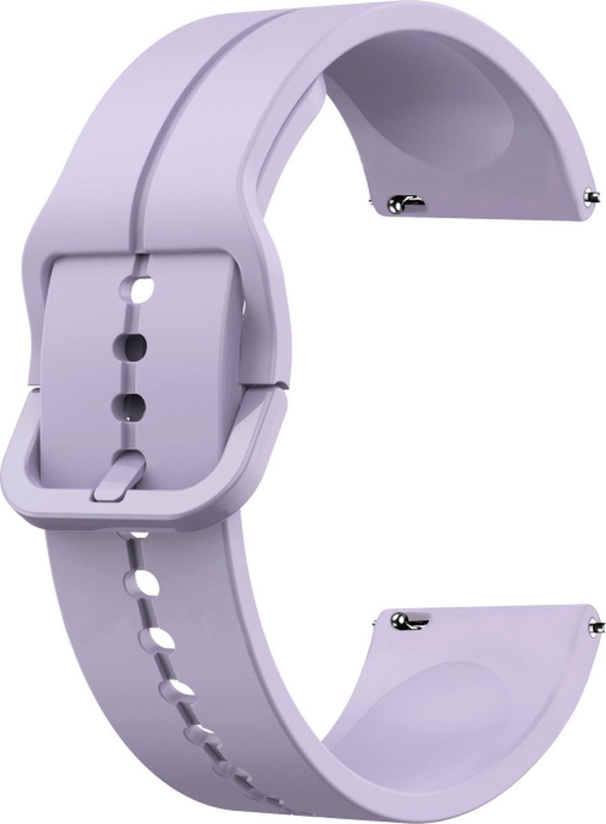 Siliconen bandje - geschikt voor Huawei Watch GT 2 42 mm / GT 3 42 mm Active / Elegant / GT 3 Pro 43 mm en Polar Ignite 2 / 3 / Pacer / Unite - lila