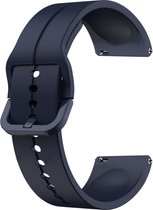 Siliconen bandje - geschikt voor Huawei Watch GT 2 42 mm / GT 3 42 mm / GT 3 Active 42 mm / GT 3 Pro 43 mm / GT 3 Elegant - marineblauw