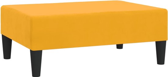 vidaXL - Voetenbank - 78x56x32 - cm - fluweel - geel