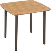 vidaXL Table de jardin 80x80x72 cm bois d'acacia massif et acier