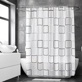 Loti Living Douchegordijn Anti Schimmel – Cube Design - Inclusief ringen – Waterdicht - Polyester - Douchegordijn 180x200 cm