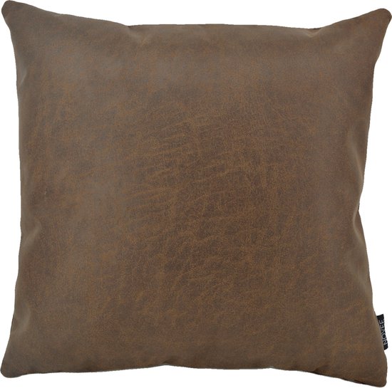 Sierkussen Dallas Leather Brown | 45 x 45 cm | Leder/Polyester