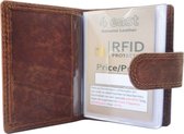 Lederen Portemonnee/Pasjeshouder - RFID Protected - bruin - Voor Heren en Dames
