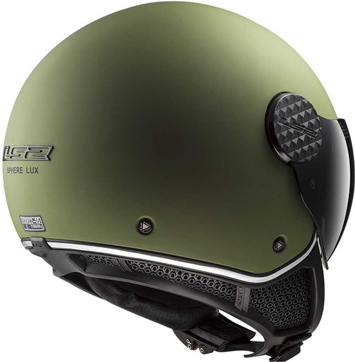 LS2 Jethelm Sphere Lux mat groen maat M – foto 5
