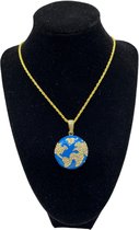 Wereldbol Chain, Ketting/Hanger, Aarde, Planeet, Globe