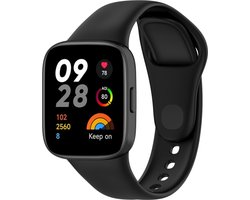 Siliconen bandje - geschikt voor Xiaomi Redmi Watch 3 - zwart