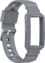 Siliconen bandje - geschikt voor Fitbit Charge 5 / Charge 6 - grijs